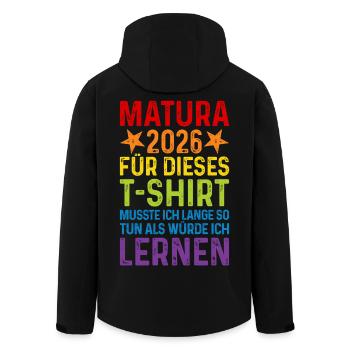 Matura 2026  - Recycelte Männer Softshell-Jacke von Stanley/Stella - Schwarz - Hinten - AI Model Male 185 light (185cm)