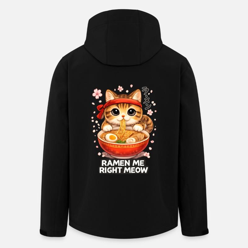 Ramen Chat - Veste softshell homme en polyester recyclé Stanley/Stella - noir