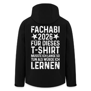 Fachabi 2026 - Men’s Recycled Softshell Jacket by Stanley/Stella - black - Back - AI Model Male 185 light (185cm)