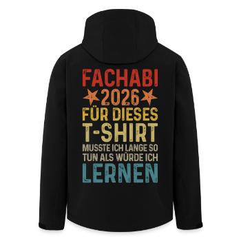 Fachabi 2026 - Men’s Recycled Softshell Jacket by Stanley/Stella - black - Back - AI Model Male 185 light (185cm)