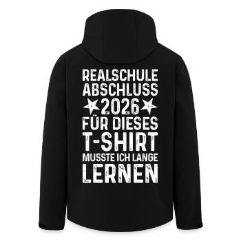 Abschluss 2026 Realschule T-Shirt - Recycelte Männer Softshell-Jacke von Stanley/Stella - Schwarz - Hinten - AI Model Male 185 light (185cm)