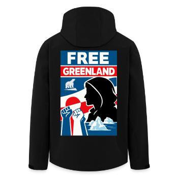 Free Greenland - Men’s Recycled Softshell Jacket by Stanley/Stella - black - Back - AI Model Male 185 light (185cm)