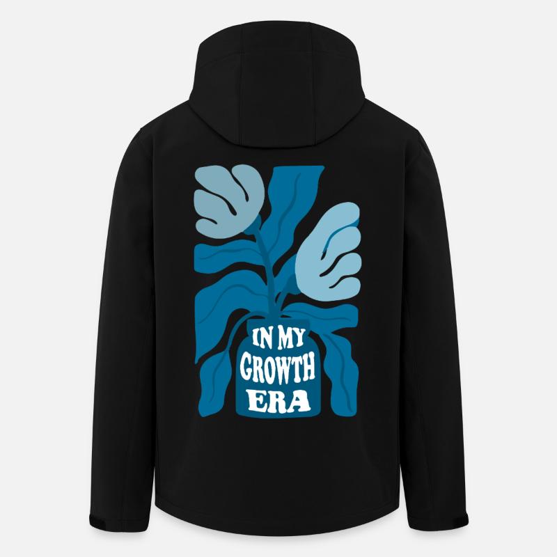 In My Growth Era – Positiver Floraler Spruch - Recycelte Männer Softshell-Jacke von Stanley/Stella - Schwarz