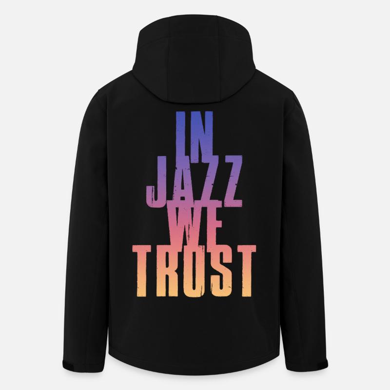 Nous avons confiance dans le jazz - Veste softshell homme en polyester recyclé Stanley/Stella - noir