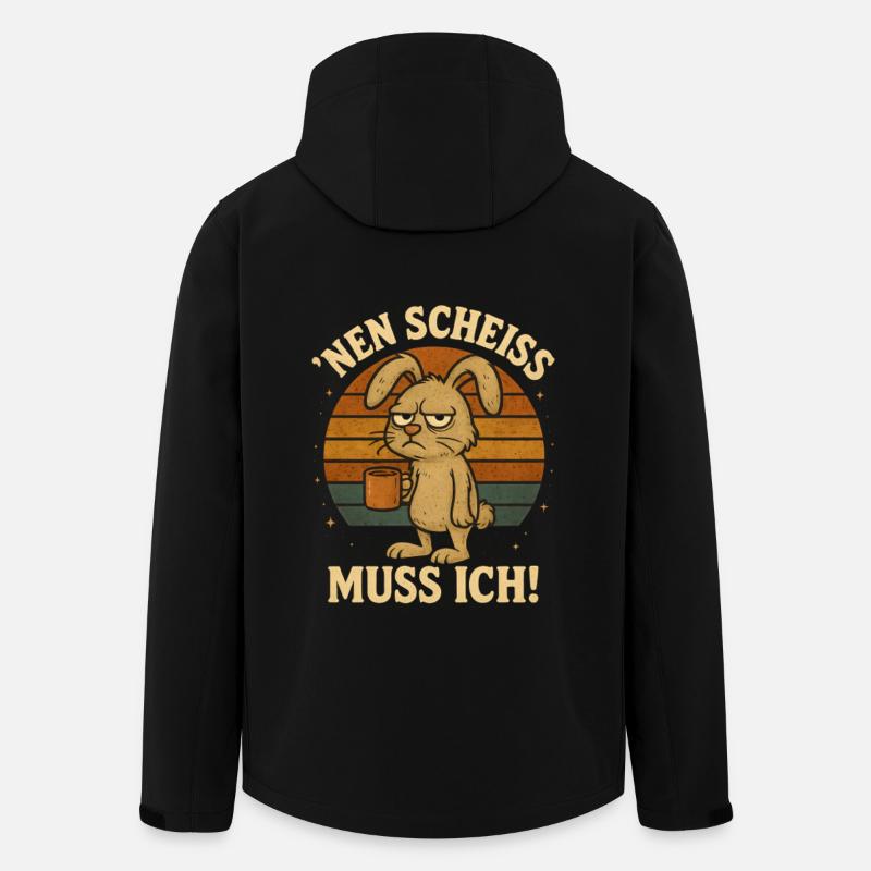Hase Nen Scheiss Muss Ich - Recycelte Männer Softshell-Jacke von Stanley/Stella - Schwarz