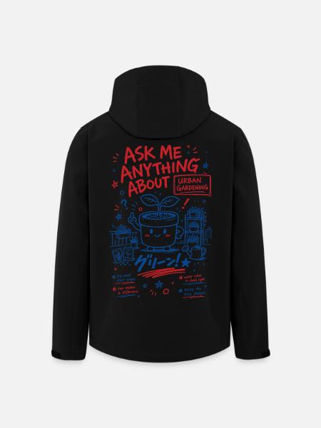 Urban Gardening Ask Me Anything - Men’s Recycled Softshell Jacket by Stanley/Stella - black