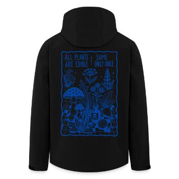 All Plants Are Edible Some Only Once Gardening - Men’s Recycled Softshell Jacket by Stanley/Stella - black - Back - AI Model Male 185 light (185cm)