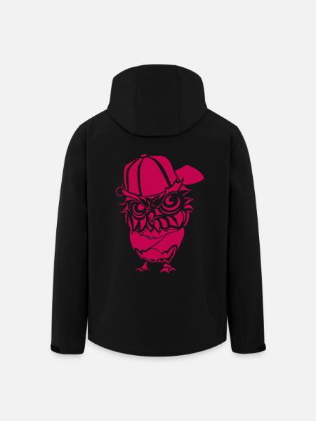 Hip Hopper Eule - Recycelte Männer Softshell-Jacke von Stanley/Stella - Schwarz