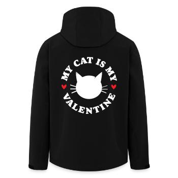 Mon chat est mon Valentin - Veste softshell homme en polyester recyclé Stanley/Stella - noir - Dos - AI Model Male 185 light (185cm)