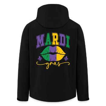 Mardi Gras Lips - Men’s Recycled Softshell Jacket by Stanley/Stella - black - Back - AI Model Male 185 light (185cm)