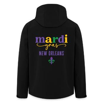 Mardi Gras New Orleans - Men’s Recycled Softshell Jacket by Stanley/Stella - black - Back - AI Model Male 185 light (185cm)