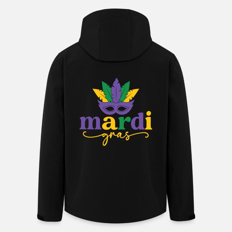 Masque de Mardi Gras - Veste softshell homme en polyester recyclé Stanley/Stella - noir