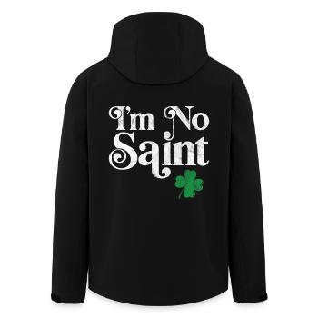 I'm no saint - Men’s Recycled Softshell Jacket by Stanley/Stella - black - Back - AI Model Male 185 light (185cm)