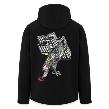 T-shirt de créateur ORIGINAL PAUKNER GRNA - Veste softshell homme en polyester recyclé Stanley/Stella - noir - Dos - AI Model Male 185 light (185cm)