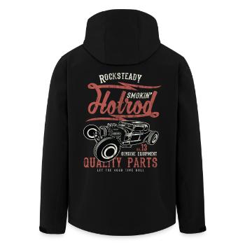 SMOKIN HOTROD - Vintage Hotrod Geschenk Shirt - Recycelte Männer Softshell-Jacke von Stanley/Stella - Schwarz - Hinten - AI Model Male 185 light (185cm)