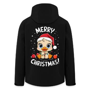 Canard Noël Fermier Canards Joyeux Noël - Veste softshell homme en polyester recyclé Stanley/Stella - noir - Dos - AI Model Male 185 light (185cm)