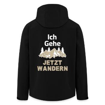 Je vais faire de la randonnée maintenant - Veste softshell homme en polyester recyclé Stanley/Stella - noir - Dos - AI Model Male 185 light (185cm)