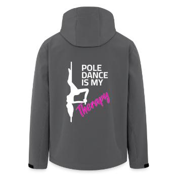 Pole Dance Sprüche - My Therapy - Recycelte Männer Softshell-Jacke von Stanley/Stella - Anthrazit - Hinten - AI Model Male 185 light (185cm)