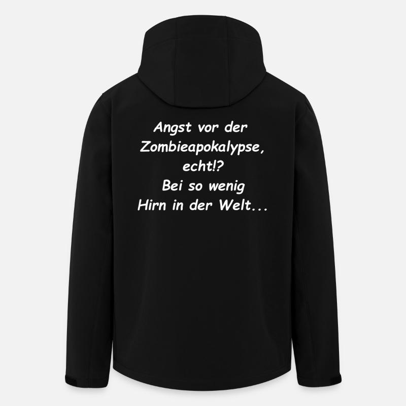 Peur de l’apocalypse zombie dicton - Veste softshell homme en polyester recyclé Stanley/Stella - noir