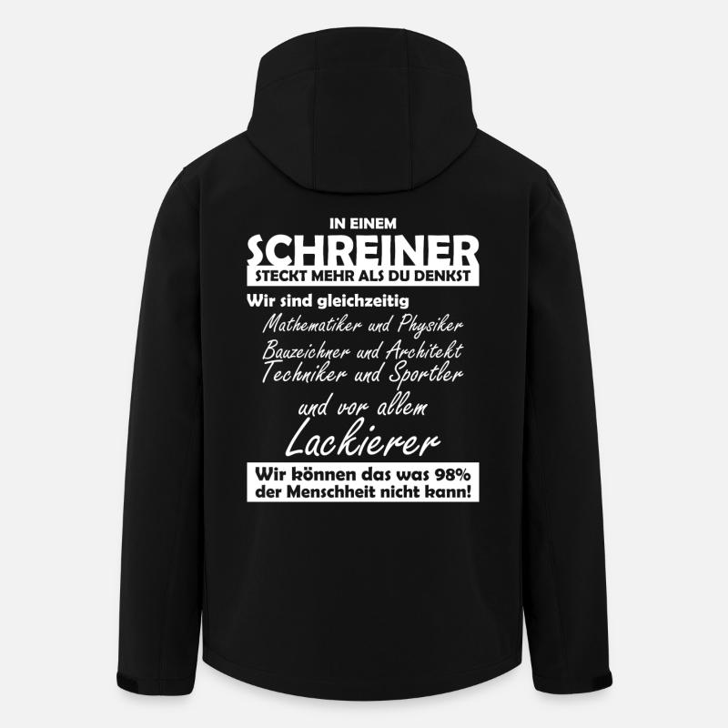 Schreiner - Recycelte Männer Softshell-Jacke von Stanley/Stella - Schwarz