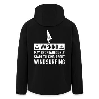 Lustige Windsurfen Geschenk-Idee - Recycelte Männer Softshell-Jacke von Stanley/Stella - Schwarz - Hinten - AI Model Male 185 light (185cm)