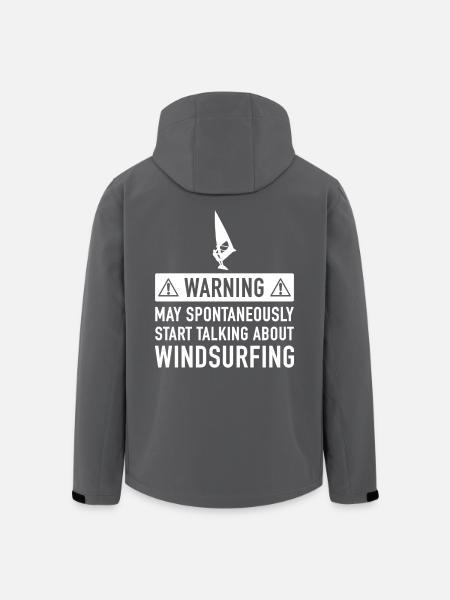 Funny Windsurfing Gift Idea - Men’s Recycled Softshell Jacket by Stanley/Stella - black