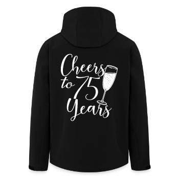 75. Geburtstag Frauen Ihr Geburtstagskind 75 Jahre alt - Recycelte Männer Softshell-Jacke von Stanley/Stella - Schwarz - Hinten - AI Model Male 185 light (185cm)