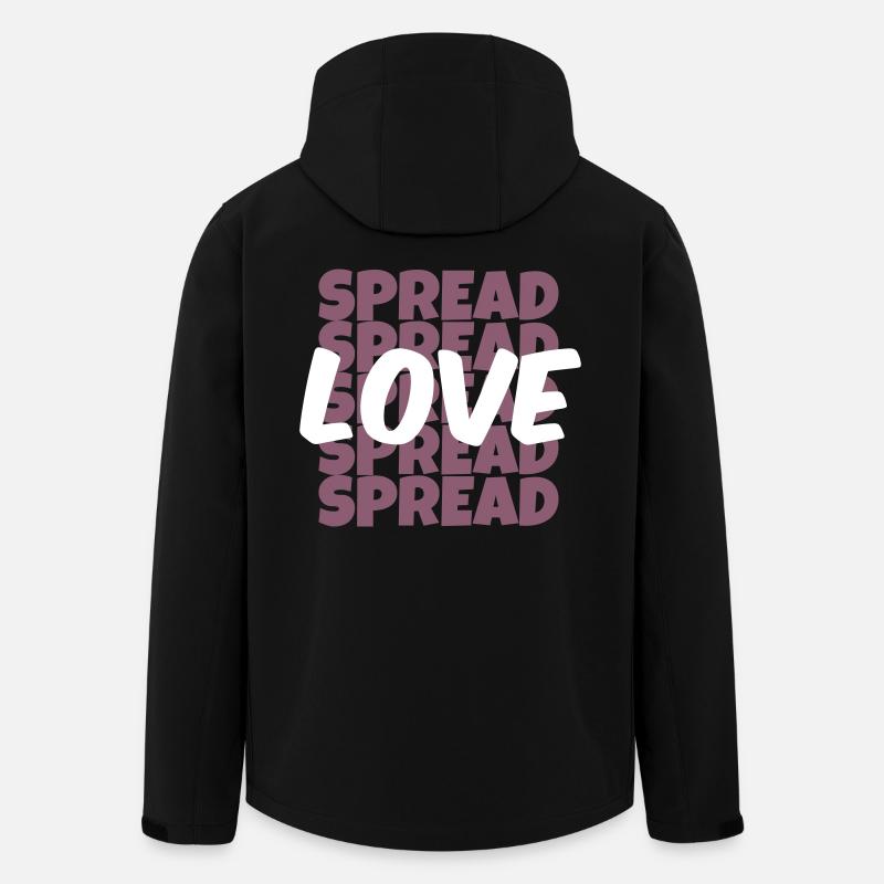 Spread Love Shirt Design - Recycelte Männer Softshell-Jacke von Stanley/Stella - Schwarz