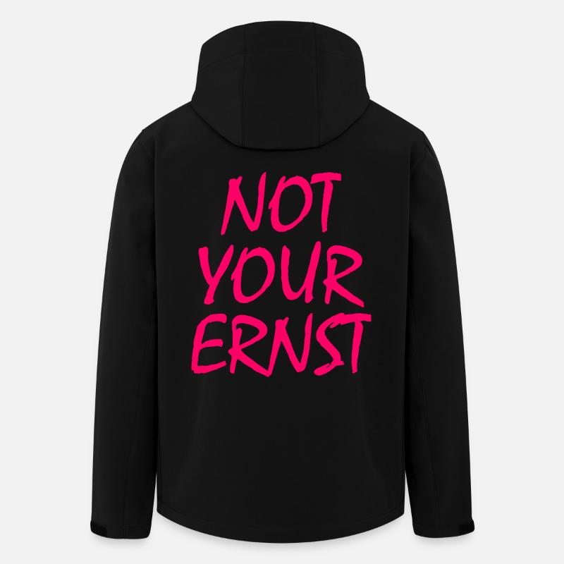 Not your ernst - Recycelte Männer Softshell-Jacke von Stanley/Stella - Schwarz
