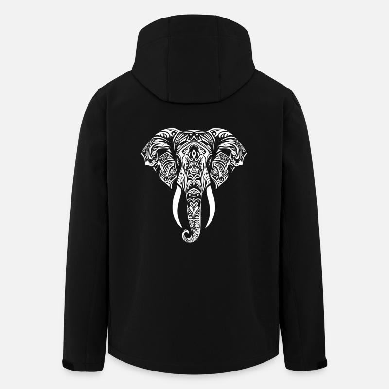 Elephant Mandala Tribal - Men’s Recycled Softshell Jacket by Stanley/Stella - black