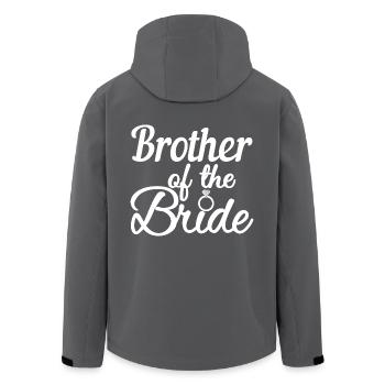 Frère de la mariée Bachelorette Party Cadeau - Veste softshell homme en polyester recyclé Stanley/Stella - noir - Dos - AI Model Male 185 light (185cm)