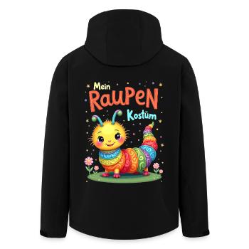 Raupe Kostüm Tier süß niedlich Karneval Fasching - Recycelte Männer Softshell-Jacke von Stanley/Stella - Schwarz - Hinten - AI Model Male 185 light (185cm)