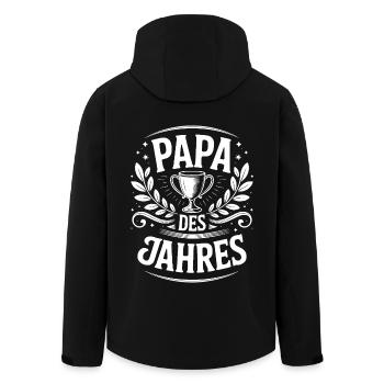 Papa des Jahres Bester Papa Geschenk Vater Pokal - Recycelte Männer Softshell-Jacke von Stanley/Stella - Schwarz - Hinten - AI Model Male 185 light (185cm)