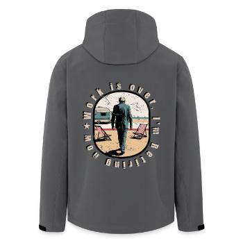 Rentner im Ruhestand - Recycelte Männer Softshell-Jacke von Stanley/Stella - Schwarz - Hinten - AI Model Male 185 light (185cm)