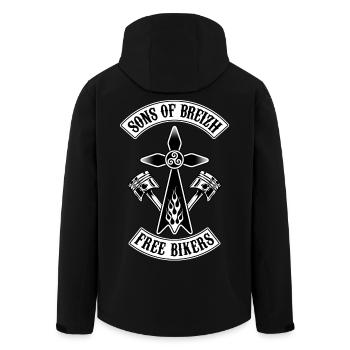 Sons of Breizh - Veste softshell homme en polyester recyclé Stanley/Stella - noir - Dos - AI Model Male 185 light (185cm)