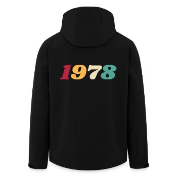 1978 Geschenk 1978 Geburtstag 1978 Retro 1978 - Recycelte Männer Softshell-Jacke von Stanley/Stella - Schwarz - Hinten - AI Model Male 185 light (185cm)