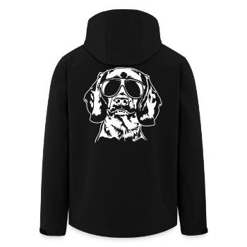 Bavarian Mountain Scent Hound Cool Portrait Dogs - Men’s Recycled Softshell Jacket by Stanley/Stella - black - Back - AI Model Male 185 light (185cm)