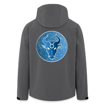 Sternzeichen: Stier - Recycelte Männer Softshell-Jacke von Stanley/Stella - Anthrazit - Hinten - AI Model Male 185 light (185cm)