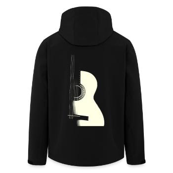 GUITAR - Recycelte Männer Softshell-Jacke von Stanley/Stella - Schwarz - Hinten - AI Model Male 185 light (185cm)