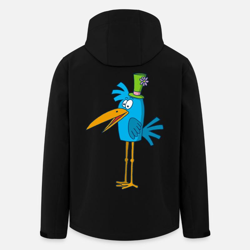 Blue bird and its hat - Men’s Recycled Softshell Jacket by Stanley/Stella - black