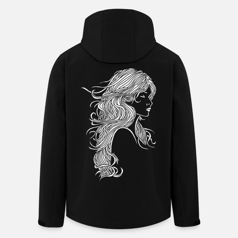 Fille aux cheveux blancs - Veste softshell homme en polyester recyclé Stanley/Stella - noir