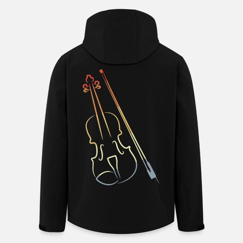 Violon et archet - Veste softshell homme en polyester recyclé Stanley/Stella - noir