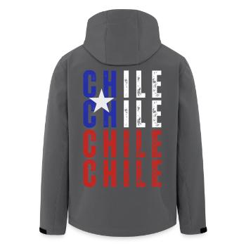 Chilenischer Stolz, ich liebe Chile - Recycelte Männer Softshell-Jacke von Stanley/Stella - Schwarz - Hinten - AI Model Male 185 light (185cm)