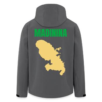 Madinina Martinique T-Shirt mit Karte - Recycelte Männer Softshell-Jacke von Stanley/Stella - Schwarz - Hinten - AI Model Male 185 light (185cm)