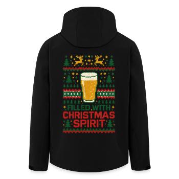 Filled With Christmas Spirit - Men’s Recycled Softshell Jacket by Stanley/Stella - black - Back - AI Model Male 185 light (185cm)