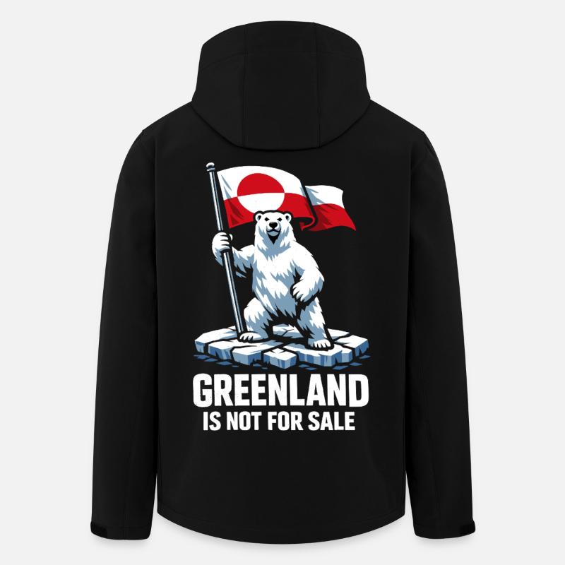 Grönland Flagge Bär Greenlanders Geschenk - Recycelte Männer Softshell-Jacke von Stanley/Stella - Schwarz