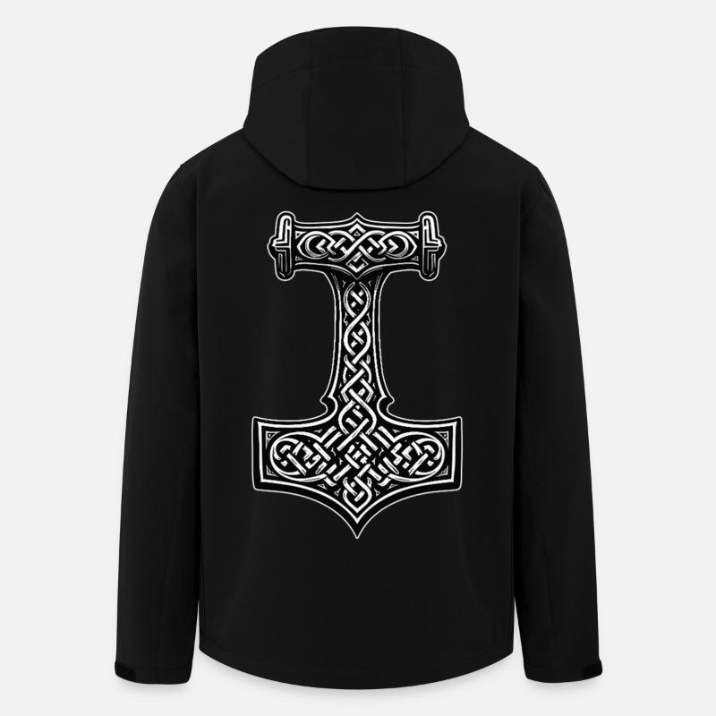 Mjölnir Wikinger Knotensymbol - Recycelte Männer Softshell-Jacke von Stanley/Stella - Schwarz