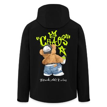 Graffiti de l’Ours du Chaos Brisent toutes les règles - Veste softshell homme en polyester recyclé Stanley/Stella - noir - Dos - AI Model Male 185 light (185cm)