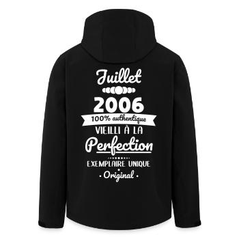 Anniversaire 20 ans - Juillet 2006 Original - Veste softshell homme en polyester recyclé Stanley/Stella - noir - Dos - AI Model Male 185 light (185cm)