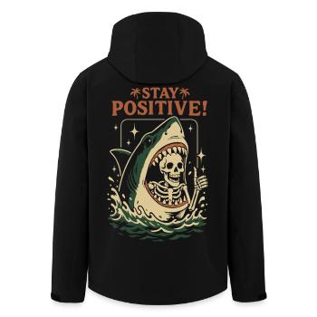 Requin et squelette restez positif - Veste softshell homme en polyester recyclé Stanley/Stella - noir - Dos - AI Model Male 185 light (185cm)